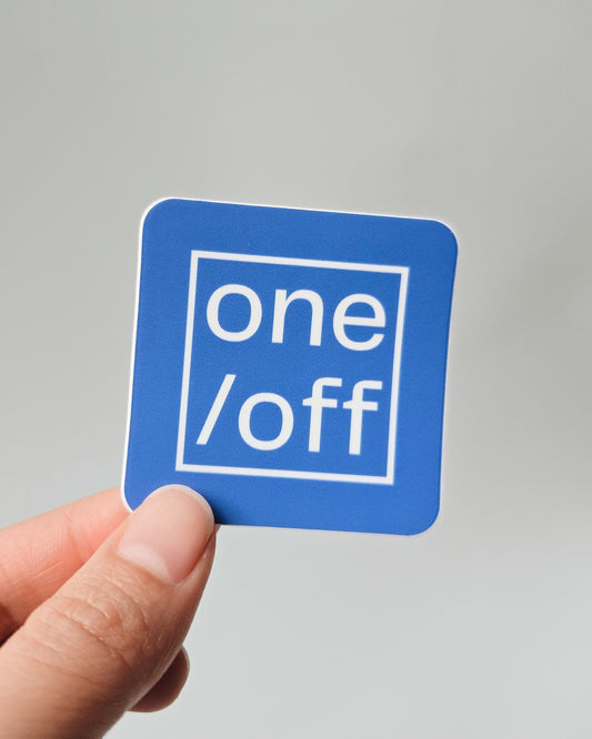 One Off Ceramics Vinyl Sticker 2x2in