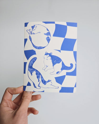 The Rough Life: Sleep, Play, Stretch Greeting Card