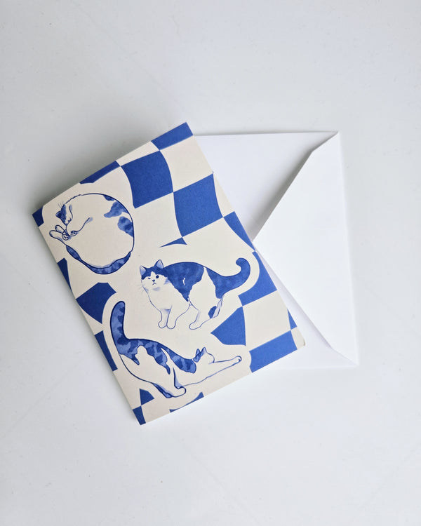 WS The Rough Life: Sleep, Play, Stretch Greeting Card